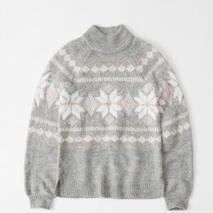 Fair Isle Mock Neck Sweater